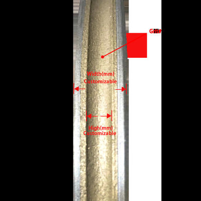 ভি আকৃতি D175 * 4MM গ্লাস প্রান্ত দ্রুত পলিশিং জন্য ডায়মন্ড গ্রিলিং হুইল